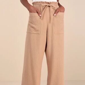 Lulu's Beige Wide-Leg Pants